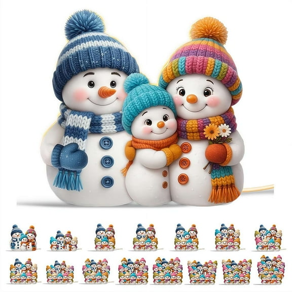 Personalized LED Snowman Acrylic Light Box, Custom Name Gift for Grandma & Grandkids, Perfect Christmas & Birthday Family Decor