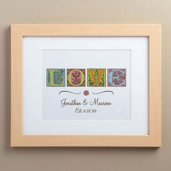 Personalized LOVE 11" x 14" Framed Print