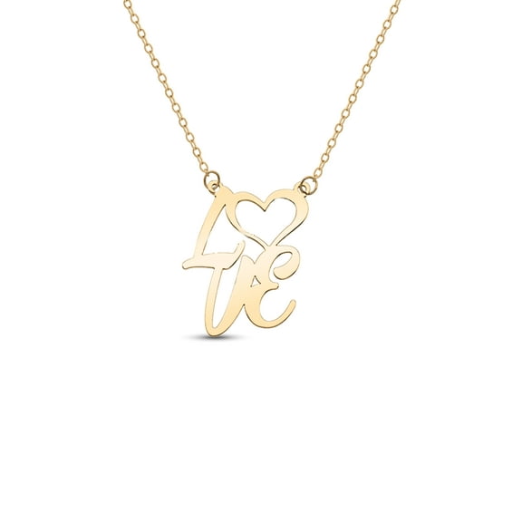 Personalized LOVE Name Necklace in 10K Gold by Jewlster
