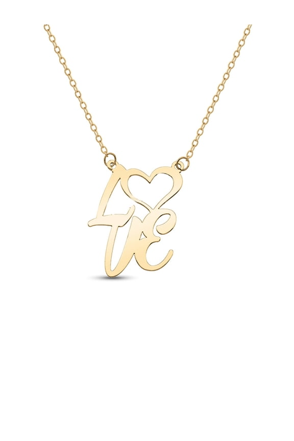 Personalized LOVE Name Necklace in 10K Gold by Jewlster