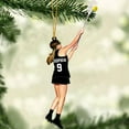 thumbnail image 1 of Personalized Lacrosse Ornament, Lacrosse Amor Shape Flat Ornament, Lacrosse Helmet Ornaments, Gifts for Lacrosse Lovers, Lacrosse Players, Lacrosse Christmas Ornament (LA 8) (Black), 1 of 9