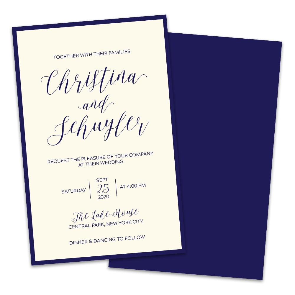Personalized Large Font Wedding Invitation