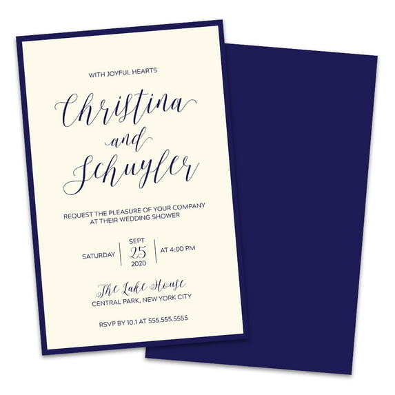 Personalized Large Font Wedding Shower Invitation