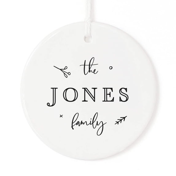 Personalized Last Name Christmas Ornament