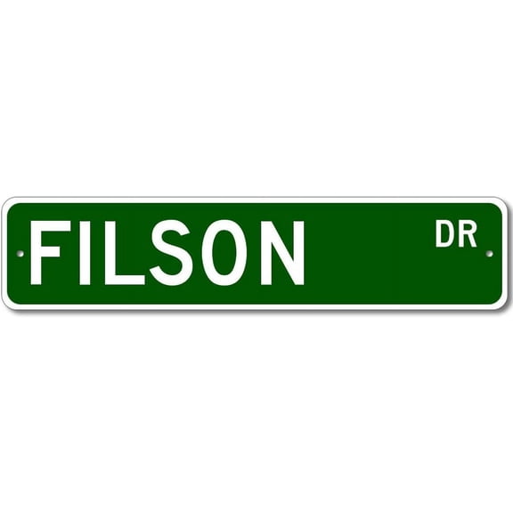 Personalized Last Name Drive Street Sign, Metal Wall Decor, 4 x 16 Inches