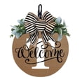 thumbnail image 1 of Personalized Last Name Front Door Wreath 12 Inch Round Hanging Sign with Monogram Letter, Year Round Welcome Door Decor for Home, Porch, Wedding, and Housewarming Gifts, 1 of 2