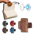 thumbnail image 1 of Personalized Leather Bookmark with Pen Holder Custom Engraved Name for Journals and Book Lovers, 1 of 8