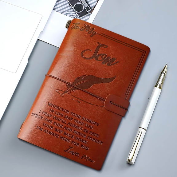 Personalized Leather Diary Notebook for Daughters - Refillable Journal, Perfect Gift for Graduation, Birthdays, Travel, and Daily Writing E