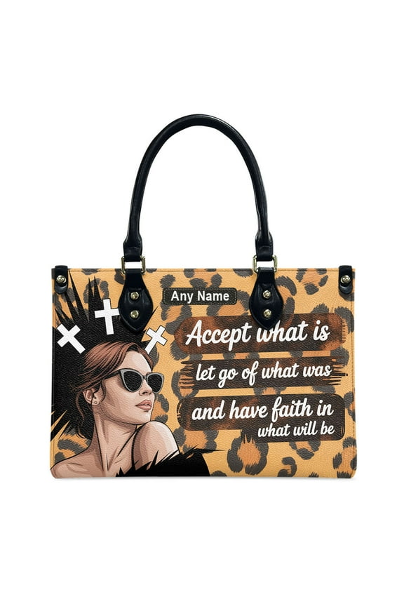 Personalized Leather Handbag with Zipper for American Woman, Custom Purses Gift For Black Women, Mother's Day Gift, Church Bags for Women, Bible Bag, Purses For Moms, Personalized Bags 0YsgDF