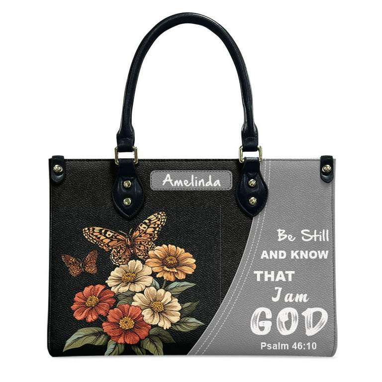 Leather Handbags Personalized Name Purses Personalized Glitter