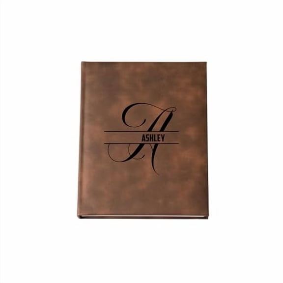 Personalized Leather Sketchbook, Vegan Leather Journal with Custom Engraving, 7x9.75 Inch Artist Notebook with 220 Unlined Pages, Professional Writing Drawing Book$$Art & Craft