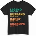 thumbnail image 1 of Personalized Legend Husband Daddy Grandpa Graphic T-Shirt for Men Short Sleeve, 1 of 6