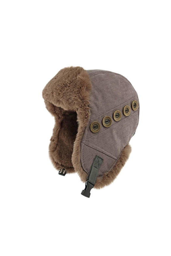 Personalized Lei Feng Hat for Men and Women, Winter Warmth and Cold Protection Hat, Faux Rabbit Fur Ear Protection Windproof Ski Hat, Northeast Hat