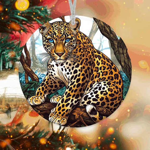 Personalized Leopard Tree Ornaments, Leopard Xmas Gifts Ideas, Leopard Christmas Dcor, Xmas Decorations Yc0Cq5