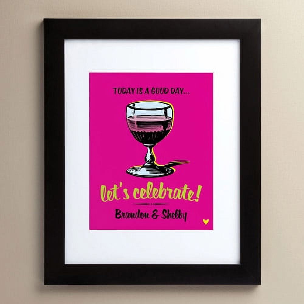 Personalized Let's Celebrate 11" x 14" Framed Print
