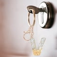 thumbnail image 1 of Personalized Letter Keychain Translucent Resin Custom Initial Key Ring Gift, 1 of 8