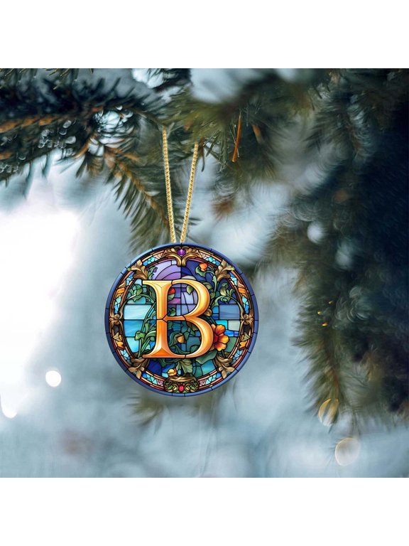Personalized Letter Name Ornaments, Customized Initial Monogram for Christmas, Festive Decor for Tree Home Party Wedding, Ideal Family Souvenirs Teacher Gifts