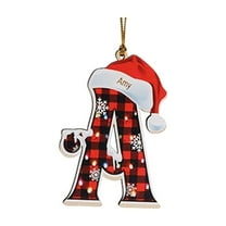 Personalized Letters Name Ornaments for Christmas Tree 2025, Family Christmas Ornaments Custom Christmas Ornament with Initials Xmas Hanging Gifts for Family Friends