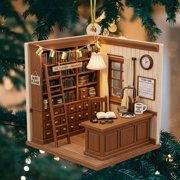 Personalized Librarian Ornament , Miniature Book Room Tree Decor Gift for Bibliophiles, Library Workers, Reading Enthusiasts, Bookworms
