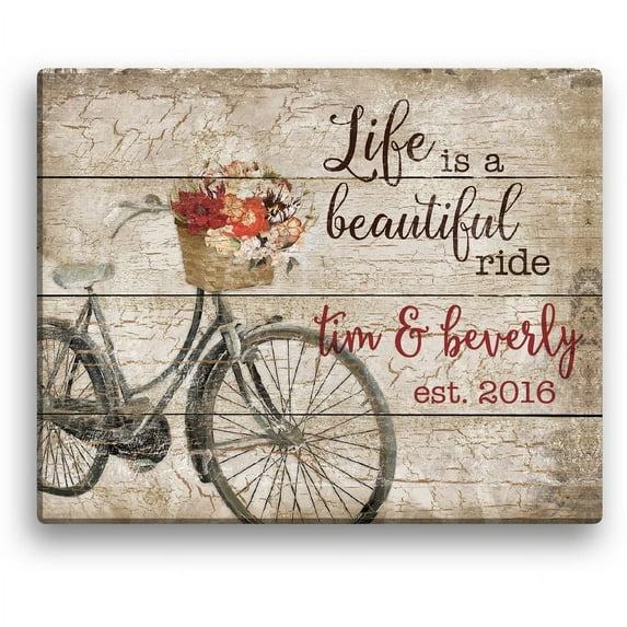 Personalized Life Is A Beautiful Ride 16x20 Canvas