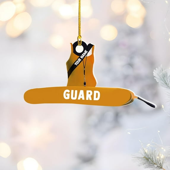 Personalized Lifeguard Ornament, Lifeguard Gift Christmas 2025 Life Guard Ornament Lifesaver Ornament, Lifeguard Gift Ideas for Women Girl Kids, Officially Licensed Hot Lifeguard (Style 10) - 3514