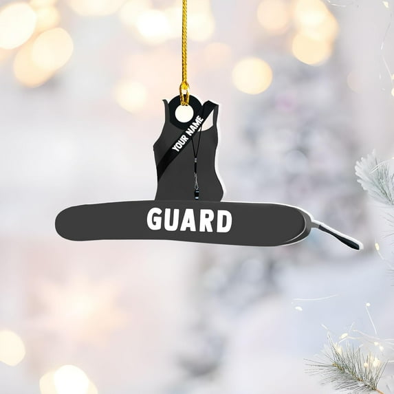 Personalized Lifeguard Ornament, Lifeguard Gift Christmas 2025 Life Guard Ornament Lifesaver Ornament, Lifeguard Gift Ideas for Women Girl Kids, Officially Licensed Hot Lifeguard (Style 10) - 3514