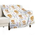 Personalized Lion Baby Blanket Custom Monogrammed Receiving Blankets