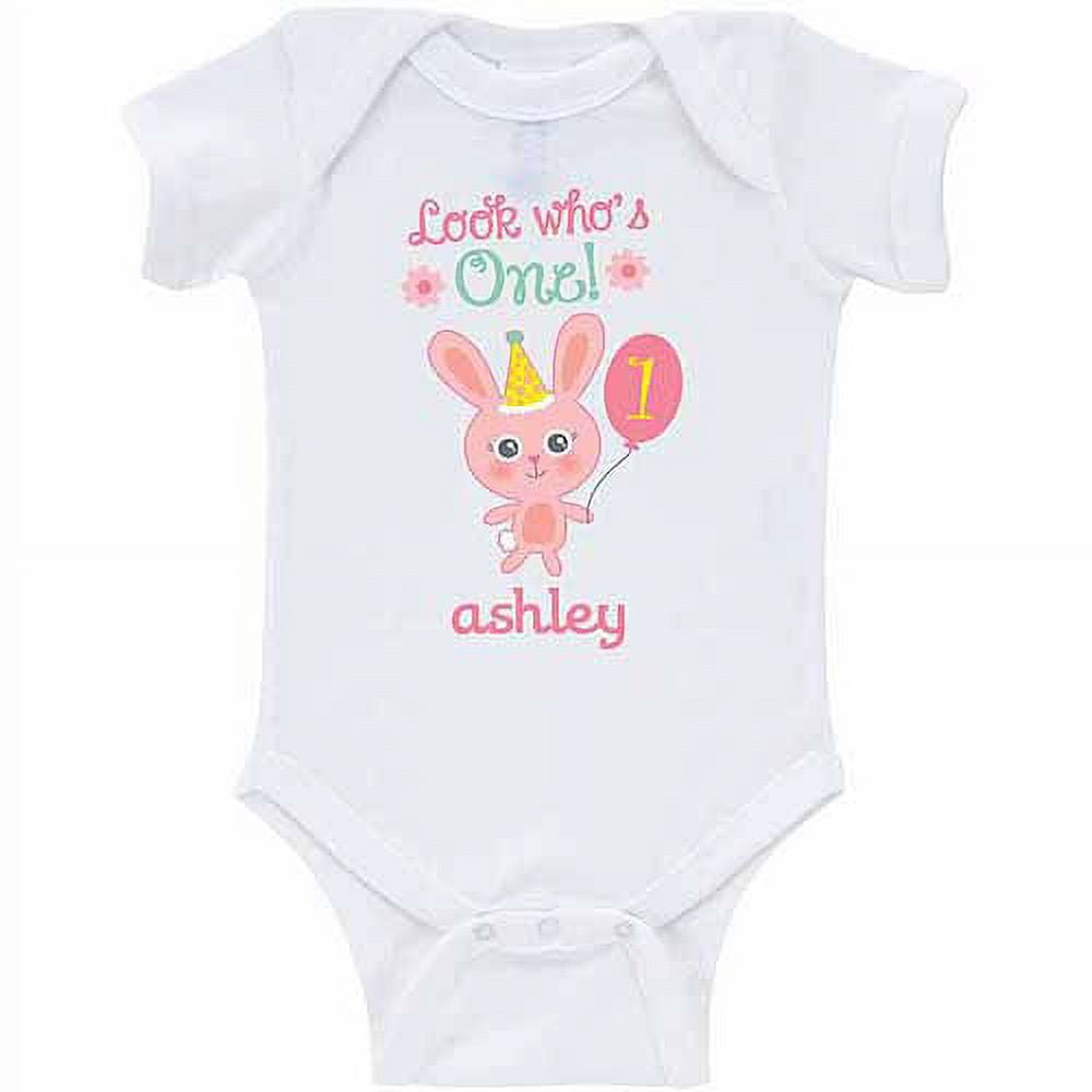 Personalized Look Who's One Birthday Creeper For Her