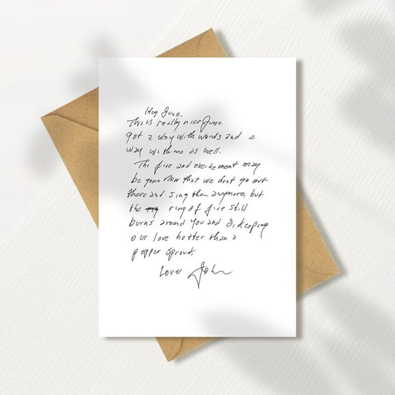 Personalized Love Letter Card  Unique Handwritten Design  Perfect for Romantic Gestures, Anniversaries, or Just Because  Envelope Included