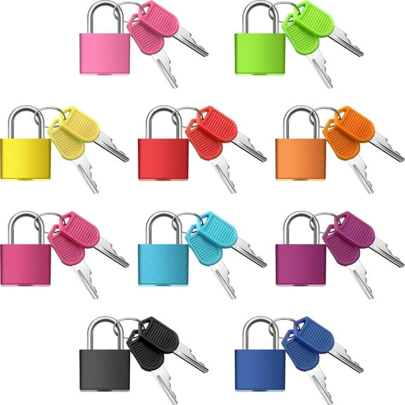 Personalized Love Lock with Quality Material, Aluminum Memorial Padlock, Great for Couples Gift, Travel Souvenir (Multicolor, Mini Size)