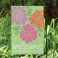 thumbnail image 1 of Personalized Lovely Flowers Garden Flag, Green, 1 of 1