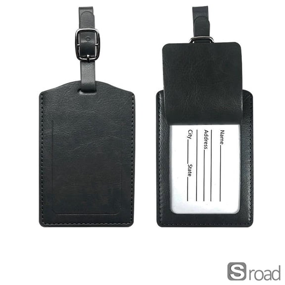 Personalized Luggage Tags With Initials, PU Leather Suitcase Tag With Boarding Pass Holder, Customizable Travel Gift For Wedding Business,Dark Grey,funny