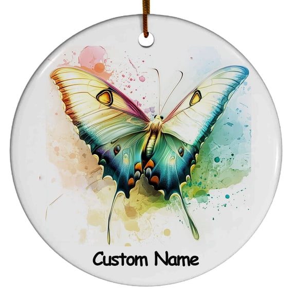 Personalized Luna Moth Ornament, Custom Ornament for Animal Lover, Ideal Gift for Men, Women, Best Friend, Gift for Christmas, Birthday, Father's Day, Mother's day