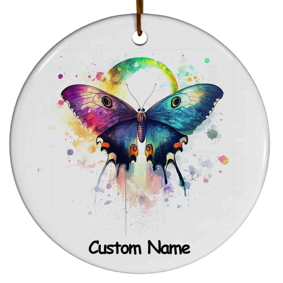 Personalized Luna Moth Ornament, Custom Ornament for Animal Lover, Ideal Gift for Men, Women, Best Friend, Gift for Christmas, Birthday, Father's Day, Mother's day
