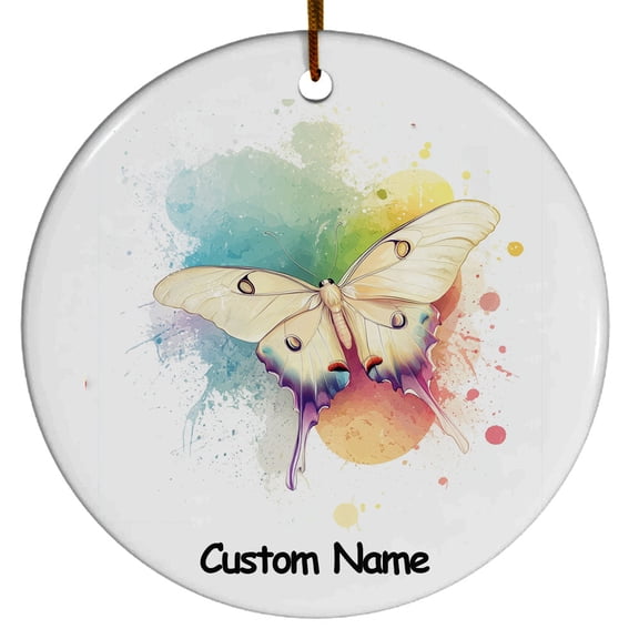 Personalized Luna Moth Ornament, Custom Ornament for Animal Lover, Ideal Gift for Men, Women, Best Friend, Gift for Christmas, Birthday, Father's Day, Mother's day