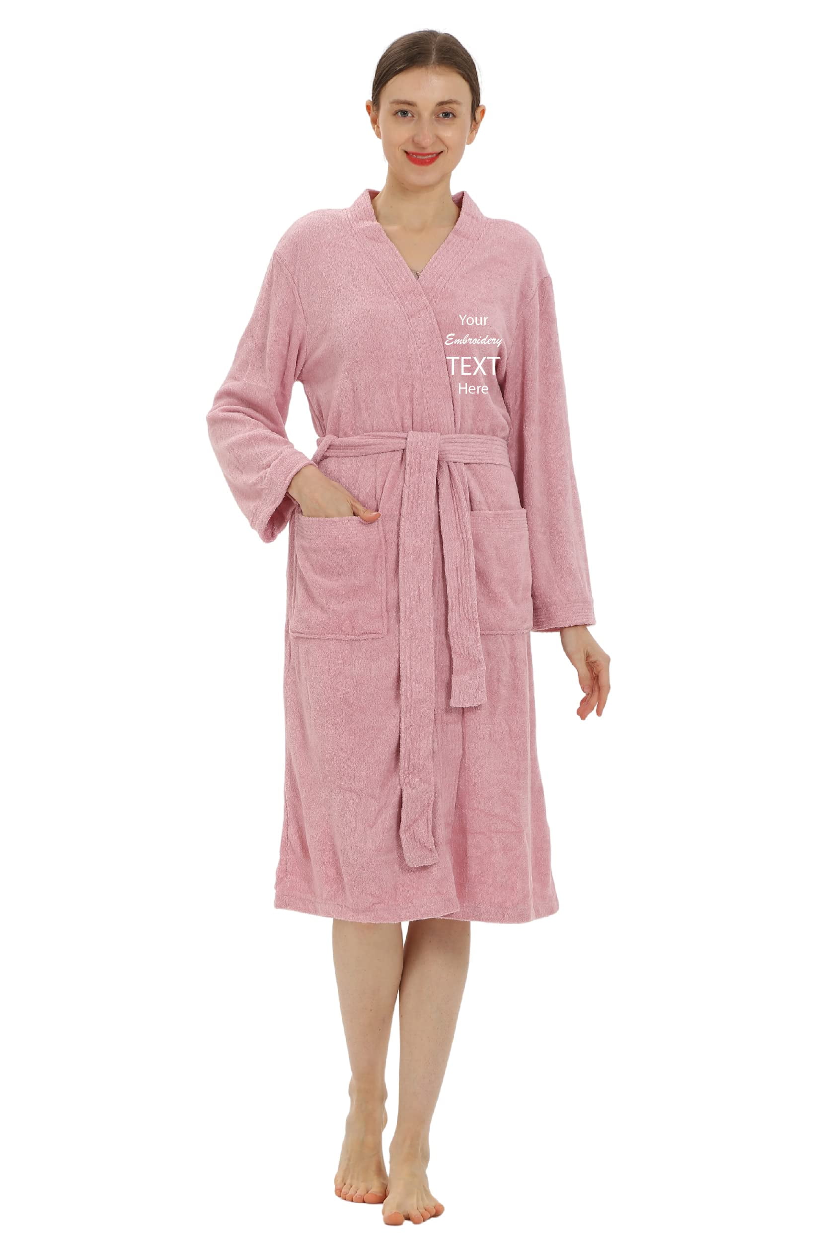 Personalized Luxury Bathrobe for Women & Men, Shawl Collar Spa Bath