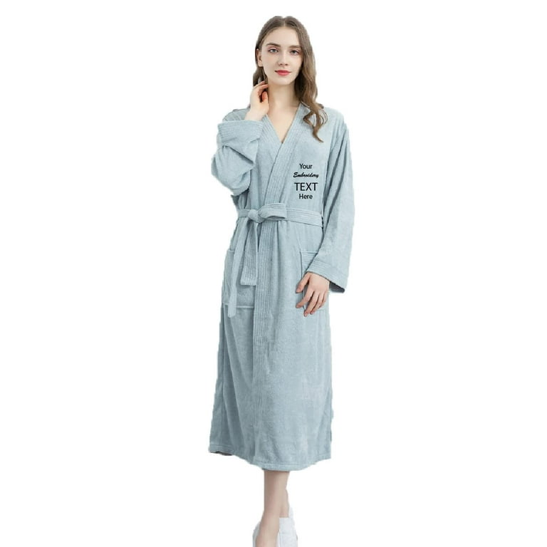 Terry Cloth Robes for Men and Women Personalize with Name on Front Back Ultra Soft and Comfy Luxurious Towel Bathrobes