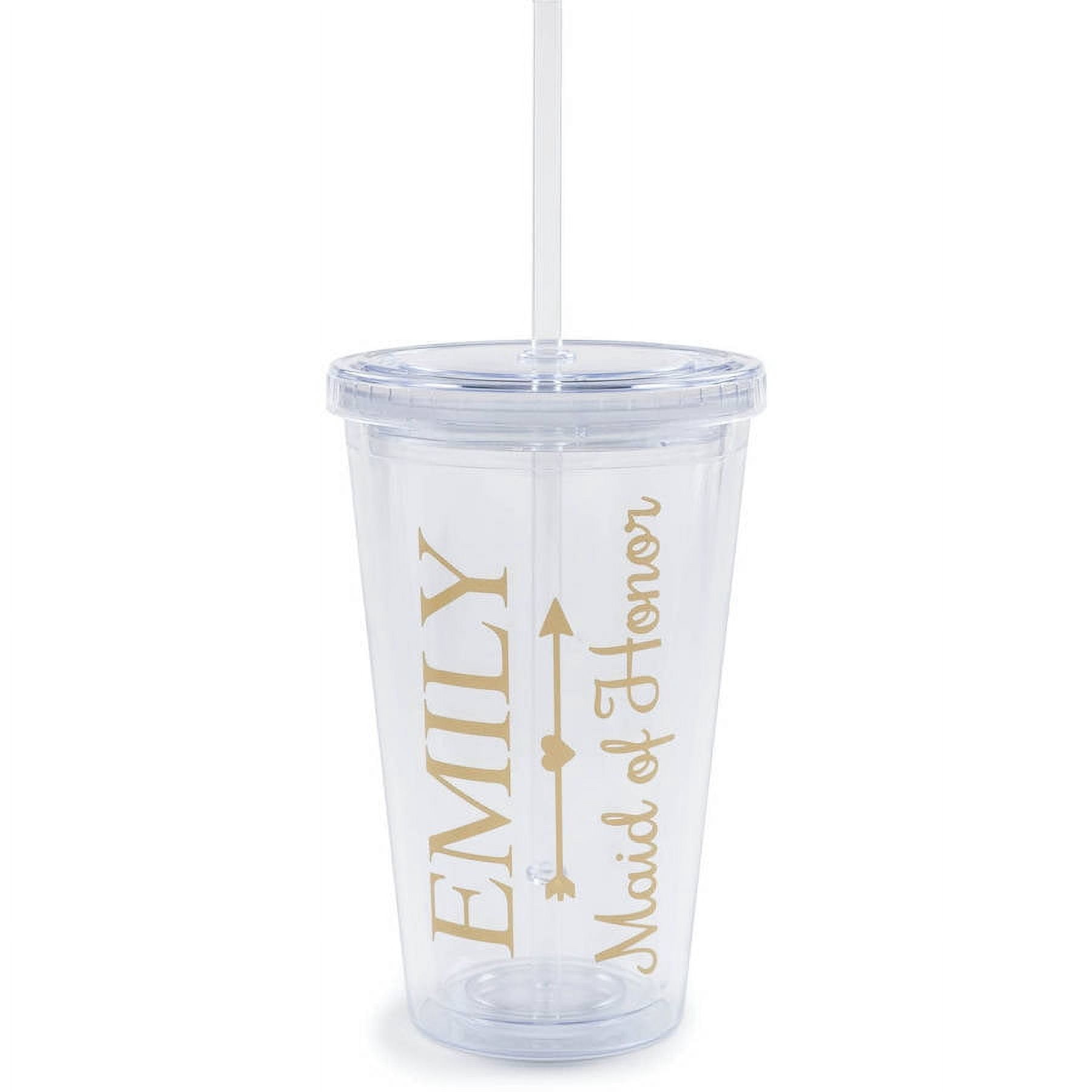 Personalized Maid of Honor Acrylic Tumbler