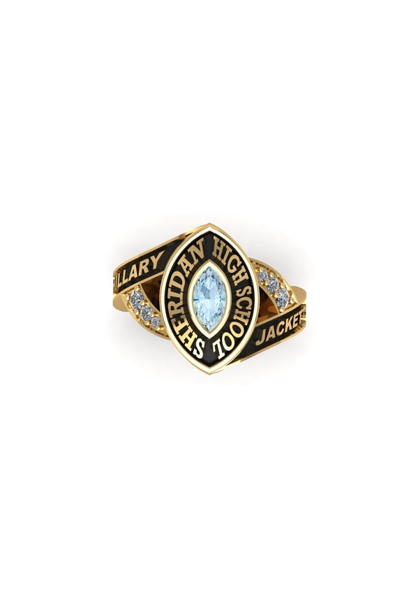 Personalized Marquise Cut With side accent Stone University Name,Year,Inside Engraved Elegant Ring For Man's And Woman's High School Class Ring 925 Sterling Silver