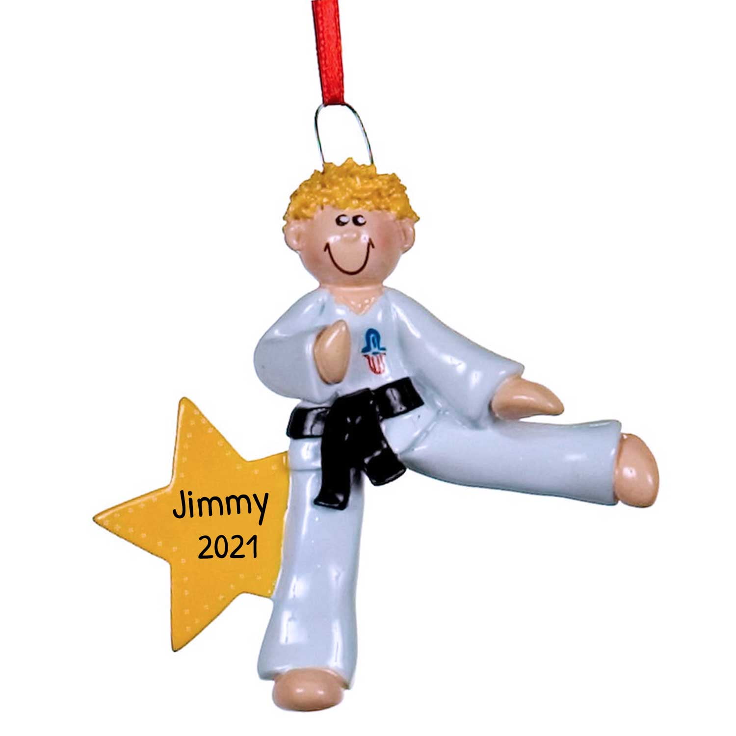 Personalized Martial Arts Ornament Karate Ornaments for Christmas