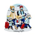 thumbnail image 1 of Personalized Masked Travelling Family of 4 Christmas Ornament 2024 - Save Travels Vacation Keepsake, 1 of 10