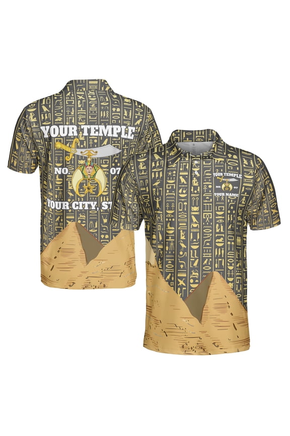 Personalized Masonic Noble Shriner Men's Polo Shirt S-5XL