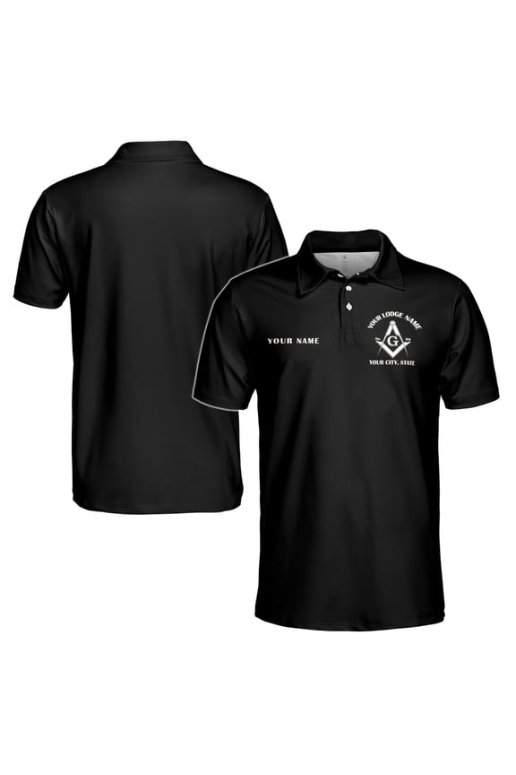 Personalized Master Mason Masonry Men's Polo Shirt S-5XL