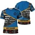 thumbnail image 1 of Personalized Mechanic Shirt 3D Mechanic Shirts Tool Box Mechanic for Men Women Mechanic Garage T-Shirt Mechanics S-5XL (Blue, L), 1 of 8