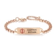 thumbnail image 1 of Personalized Medical Alert Bracelet Free Engrave Gastric Bypass Rose gold Medical Bracelets women, 1 of 4