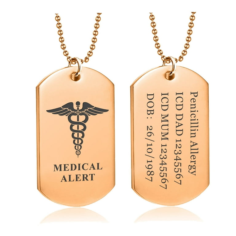 Medical id necklace walmart 2025