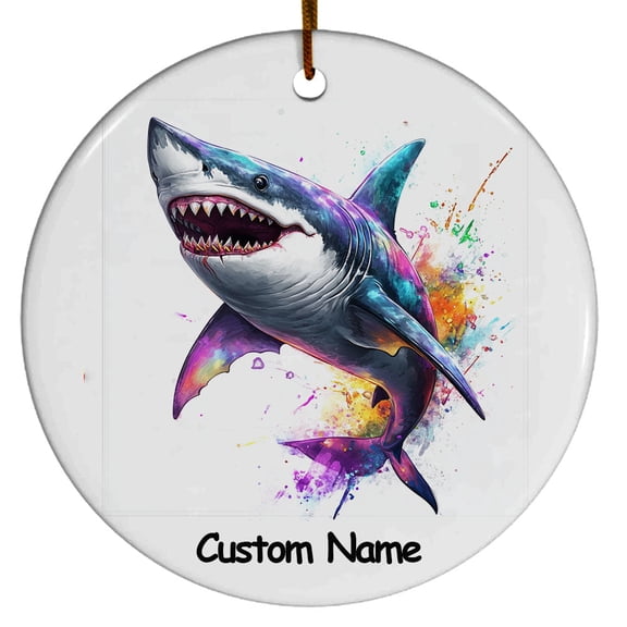 Personalized Megamouth Shark Ornament, Custom Ornament for Animal Lover, Ideal Gift for Men, Women, Best Friend, Gift for Christmas, Birthday, Father's Day, Mother's day