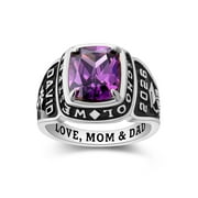 Mementos PJM Custom Men's Class Rings Sterling Silver for High School and College-Platinum-Elite