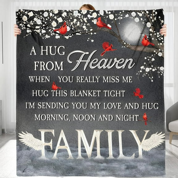 Personalized Memorial Blanket Gift, in Loving Memory, Blanket Memorial Gift for Family Members, Grandparents, Mom, Dad, Brothers, Sisters (Memory-02, 60"X50")