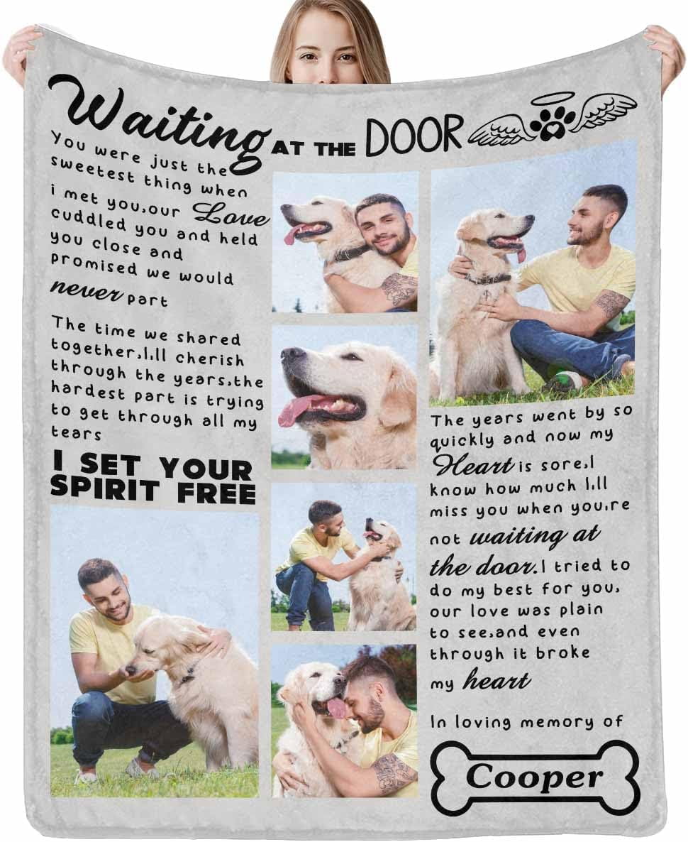 Personalized Memorial Blanket in Loving Memory of Mom Dad Father